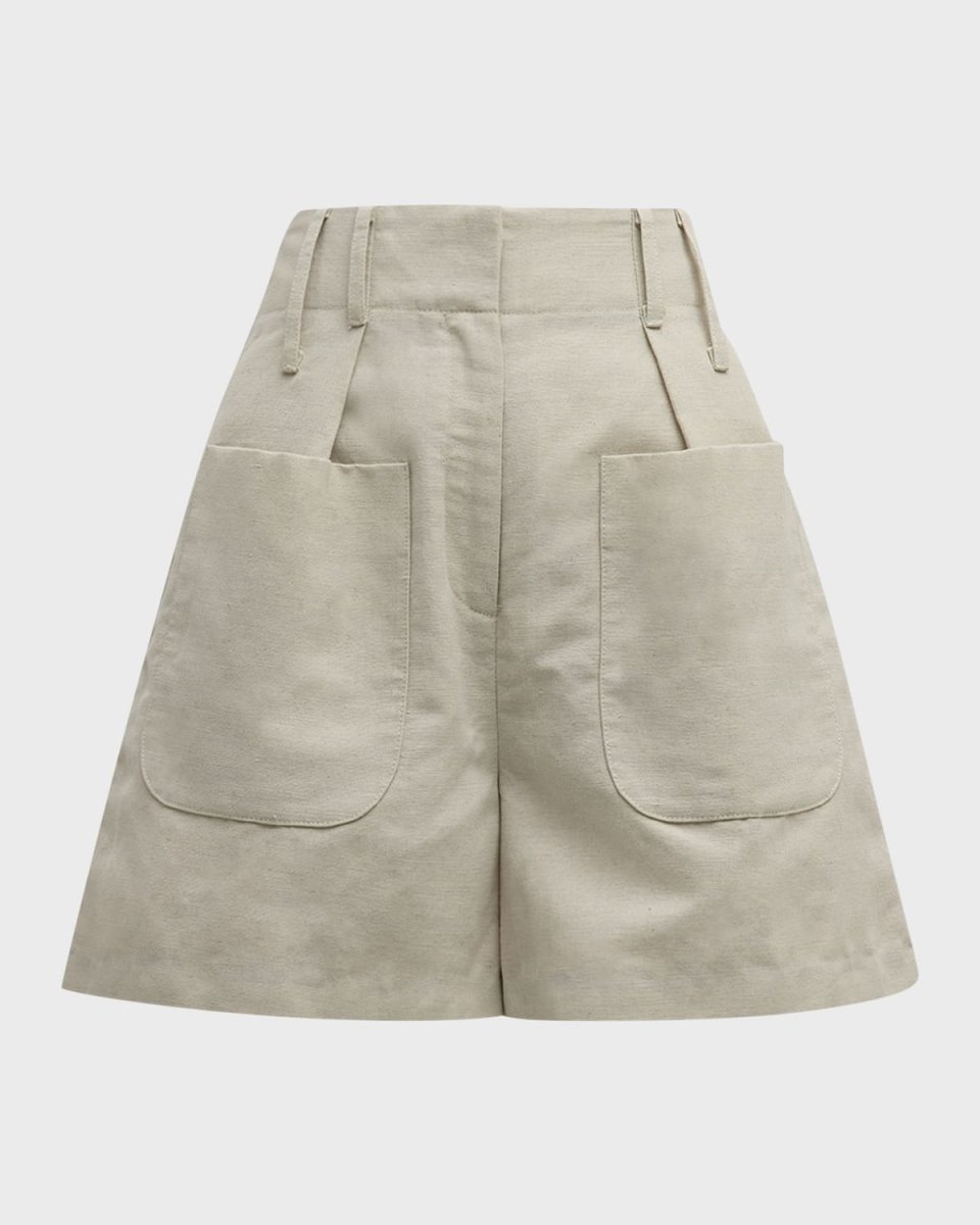 Wool-Blend Cargo Shorts